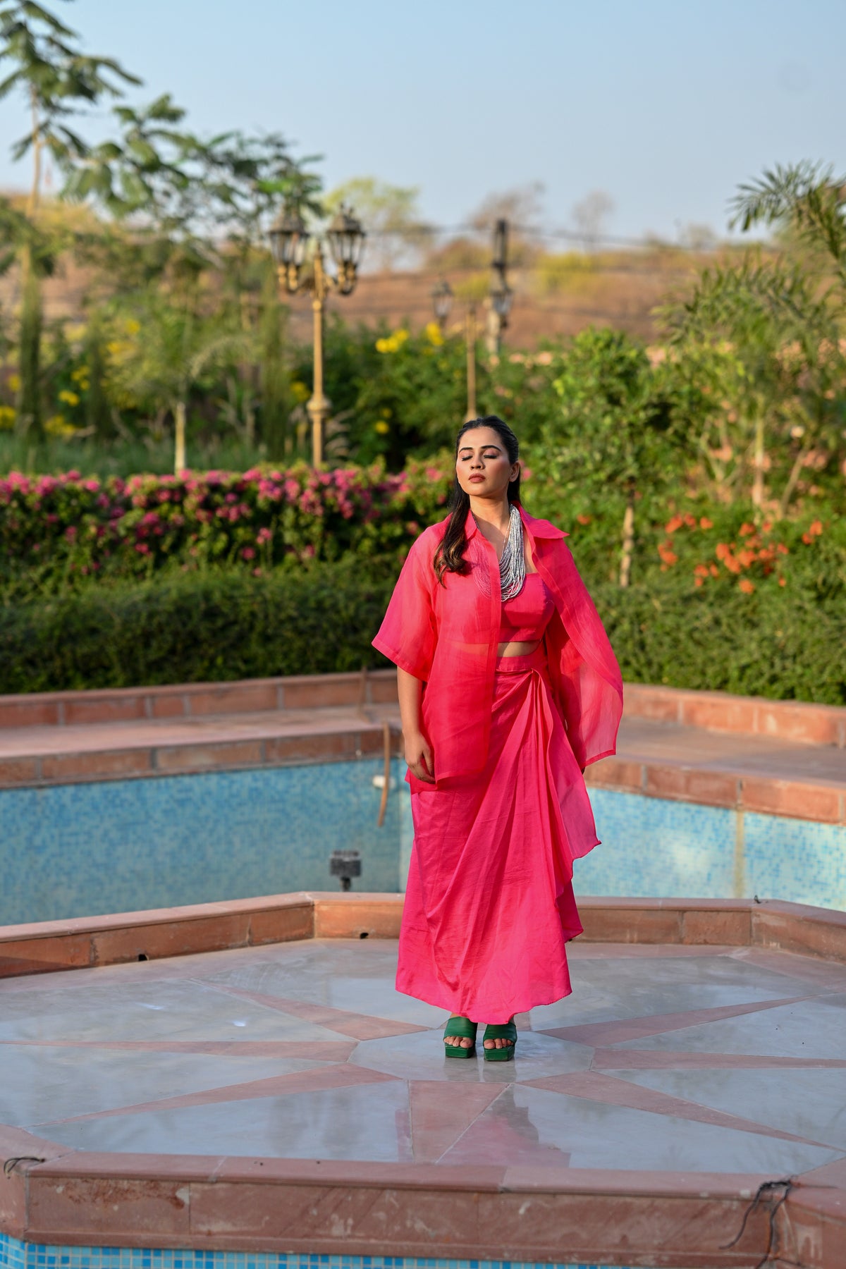 PINK SILK BLOUSE