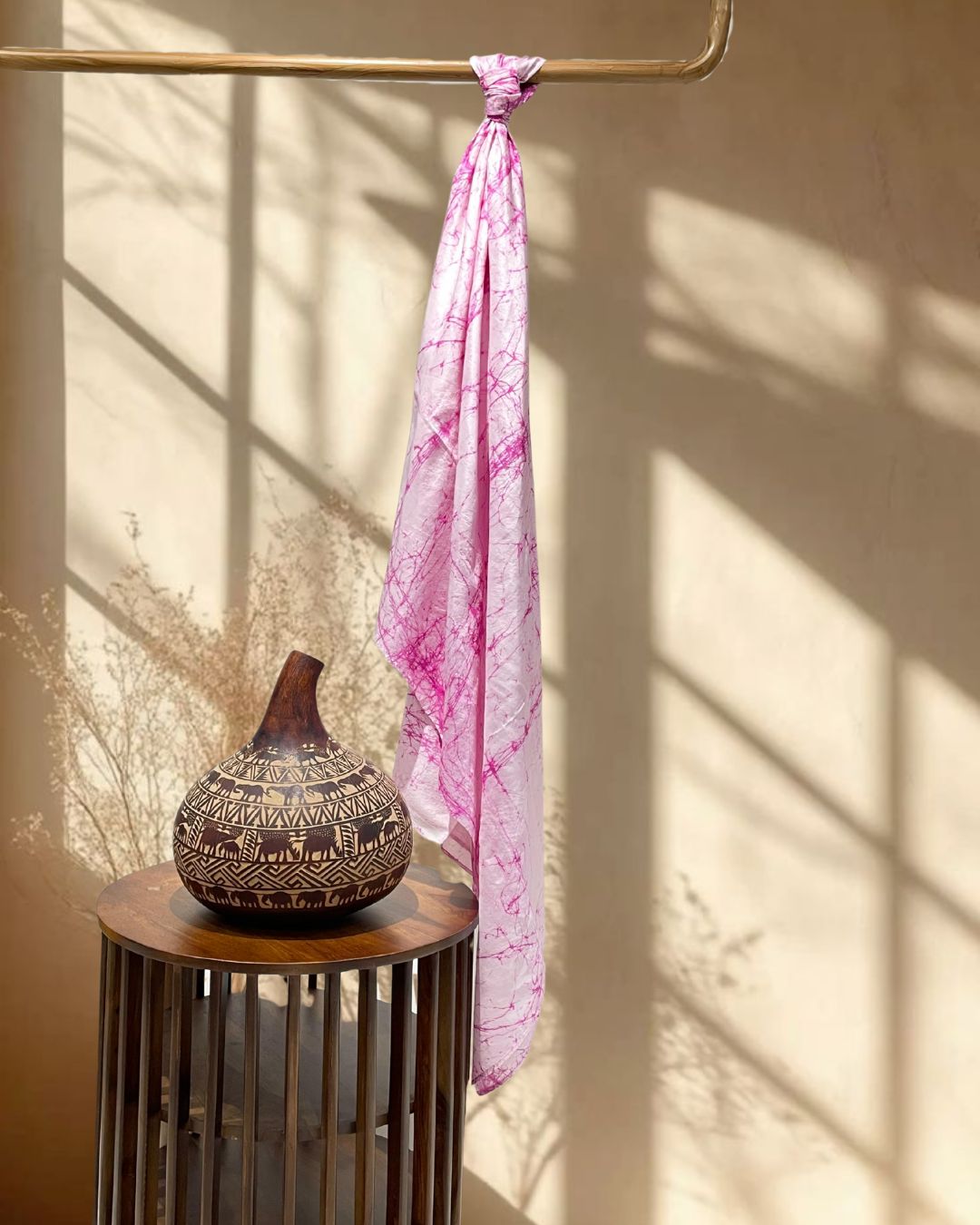 PINK SILK BATIK FABRIC