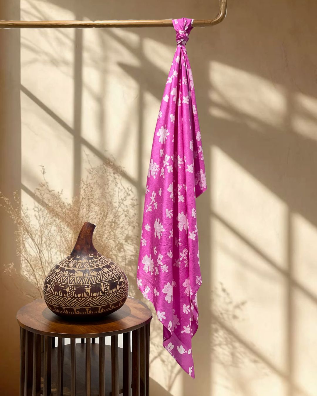 PINK SILK BATIK FABRIC