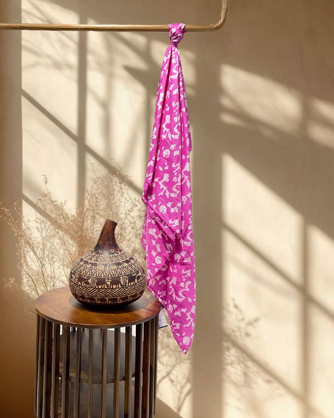 PINK SILK BATIK FABRIC