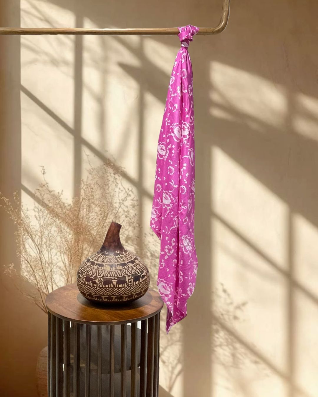 PINK BATIK SILK FABRIC