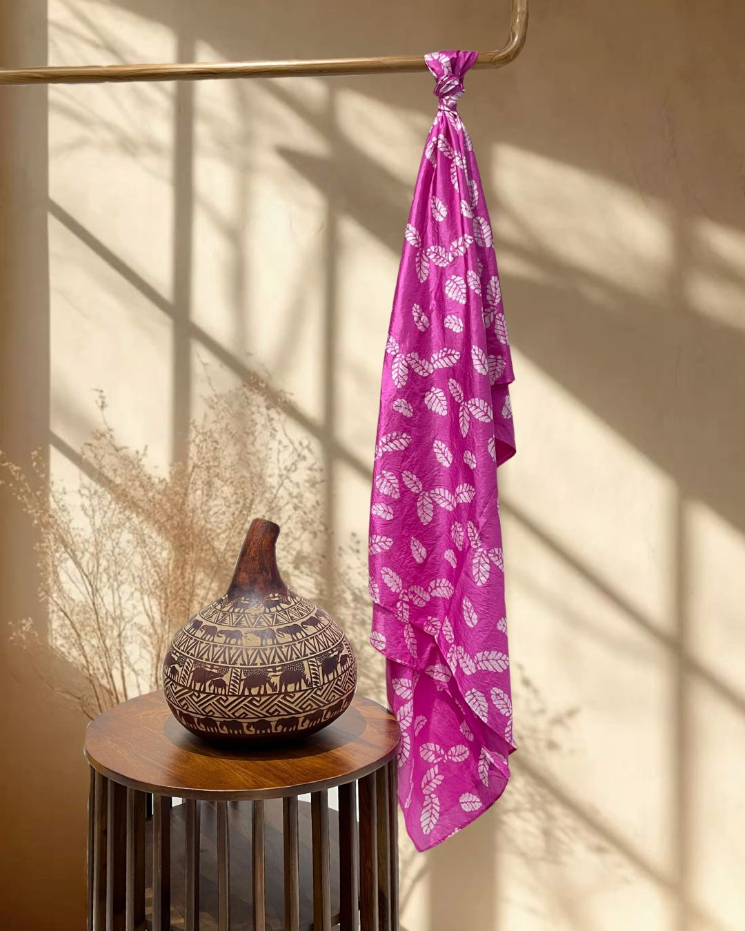 PINK SILK BATIK FABRIC