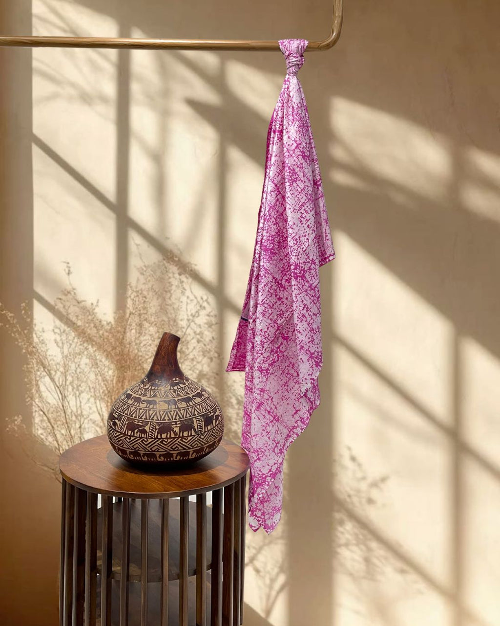PINK SILK BATIK FABRIC