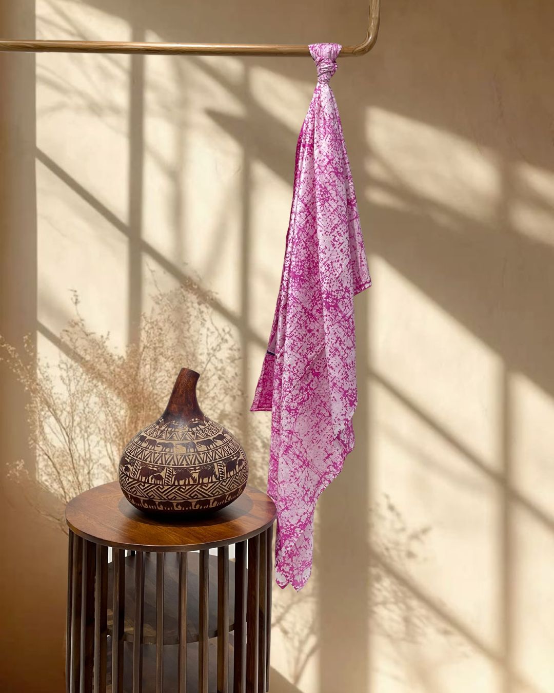 PINK SILK BATIK FABRIC