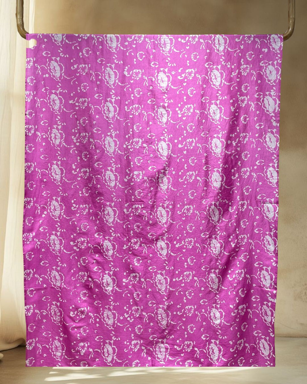 PINK BATIK SILK FABRIC