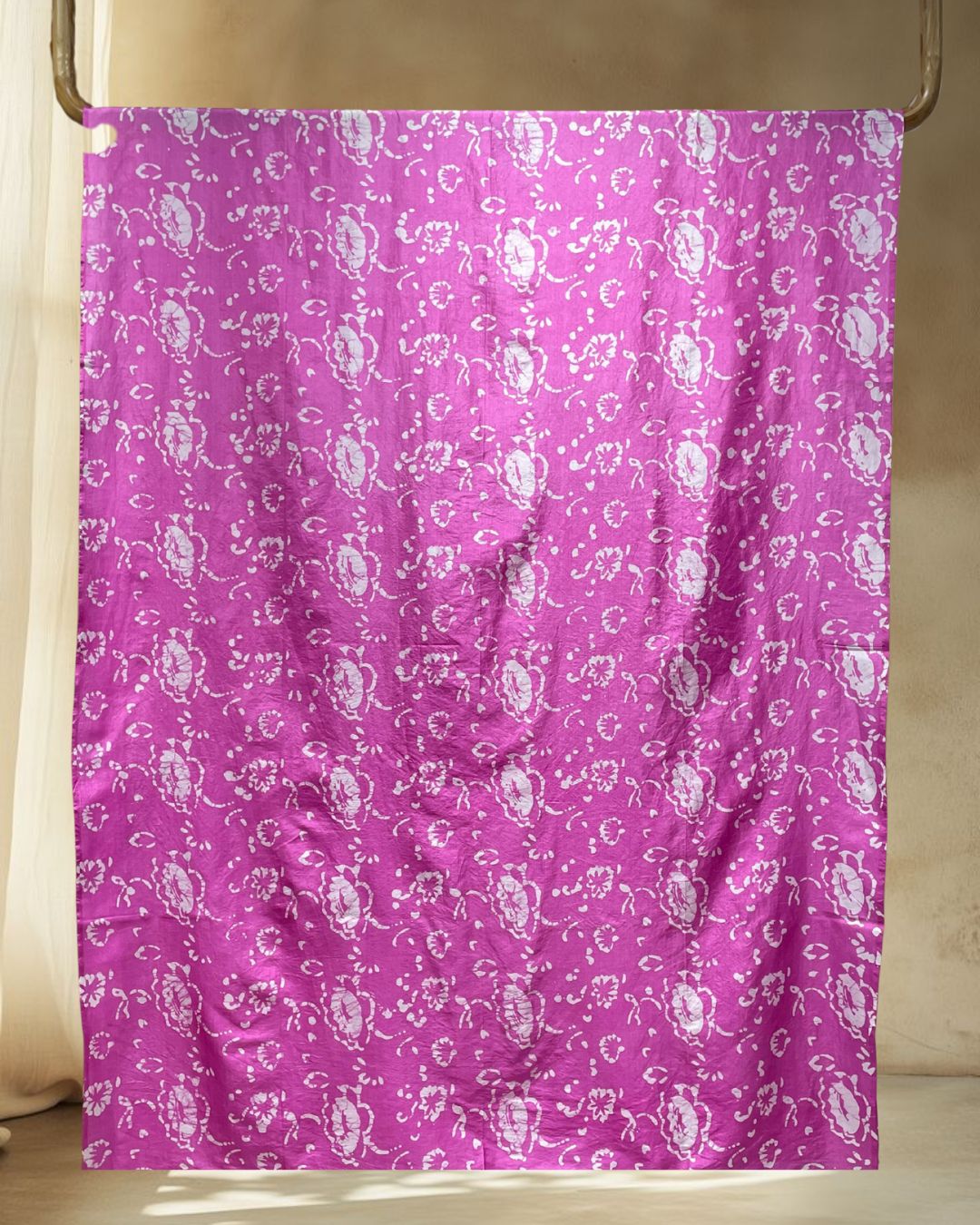 PINK BATIK SILK FABRIC