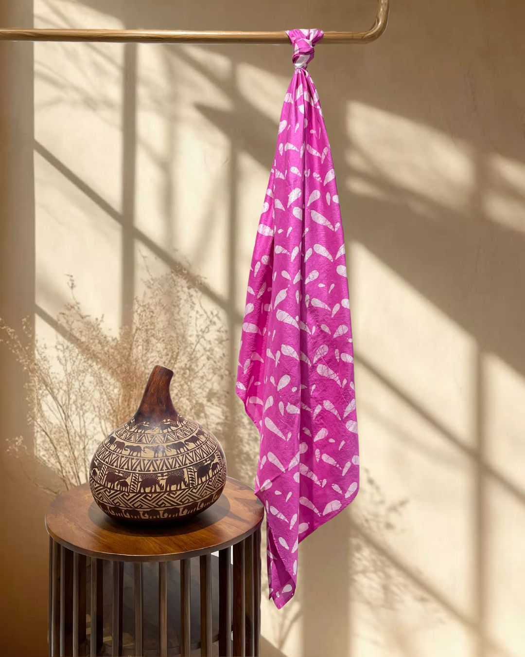 PINK SILK BATIK FABRIC