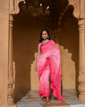 PINK DIAMOND BANDHANI SILK SAREE