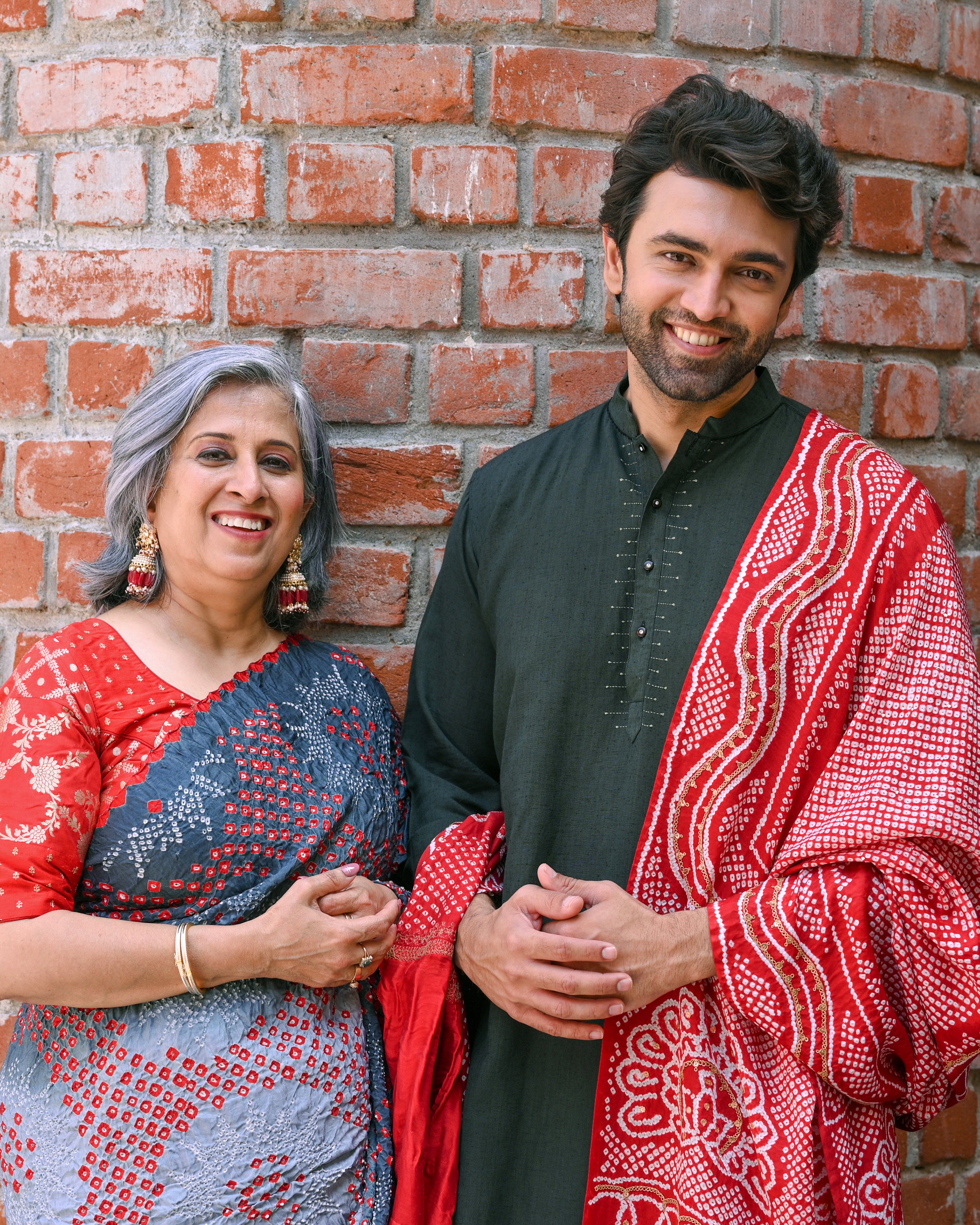 RED CHANDRAKHUNI BANDHANI SILK DUPATTA WITH MARODI WORK