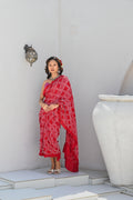 RED DIAMOND SILK BANDHANI SAREE