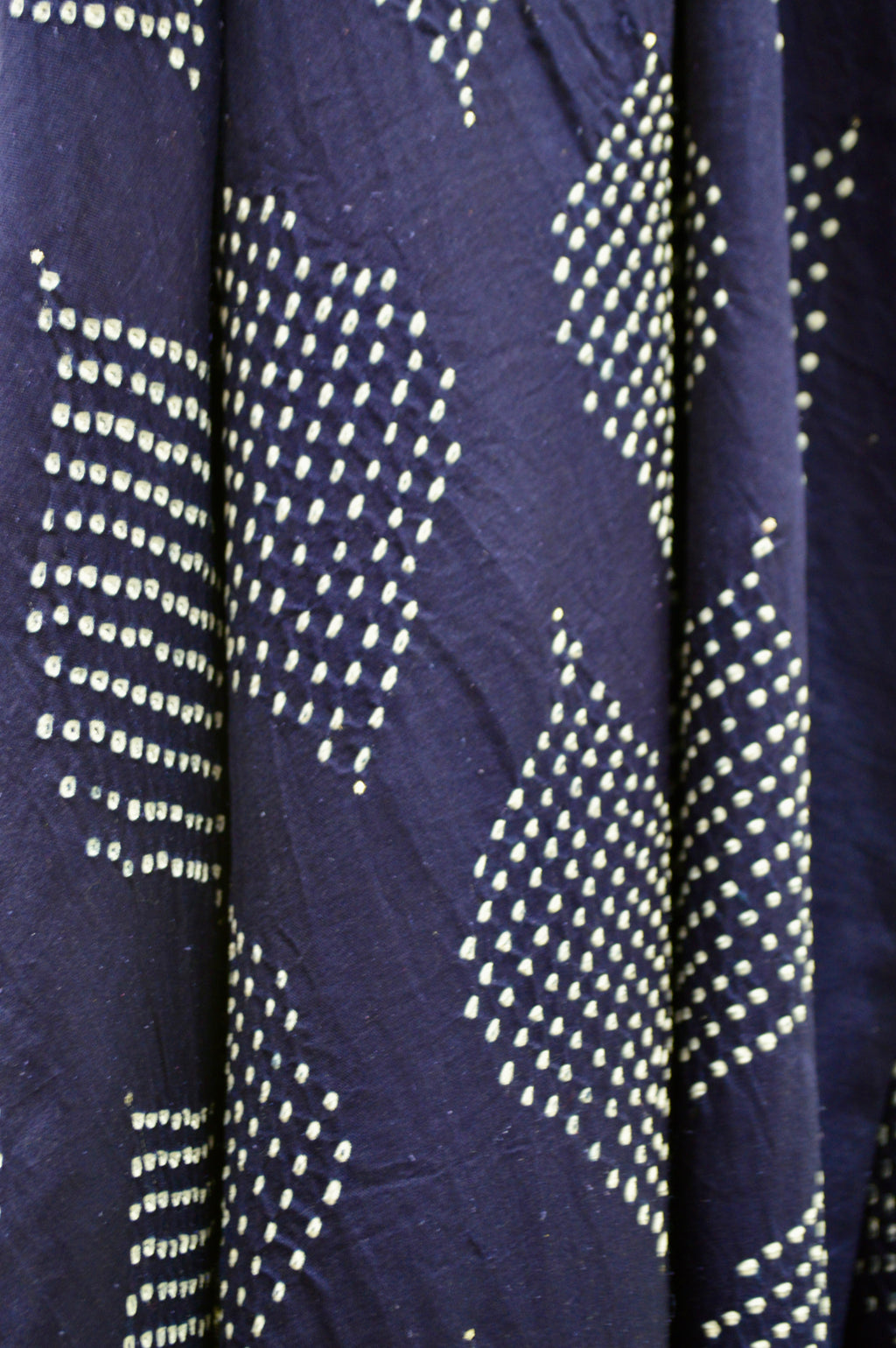 NAVY BLUE GEOMETRIC TEARDROP BANDHANI SILK EMBROIDERED DUPATTA