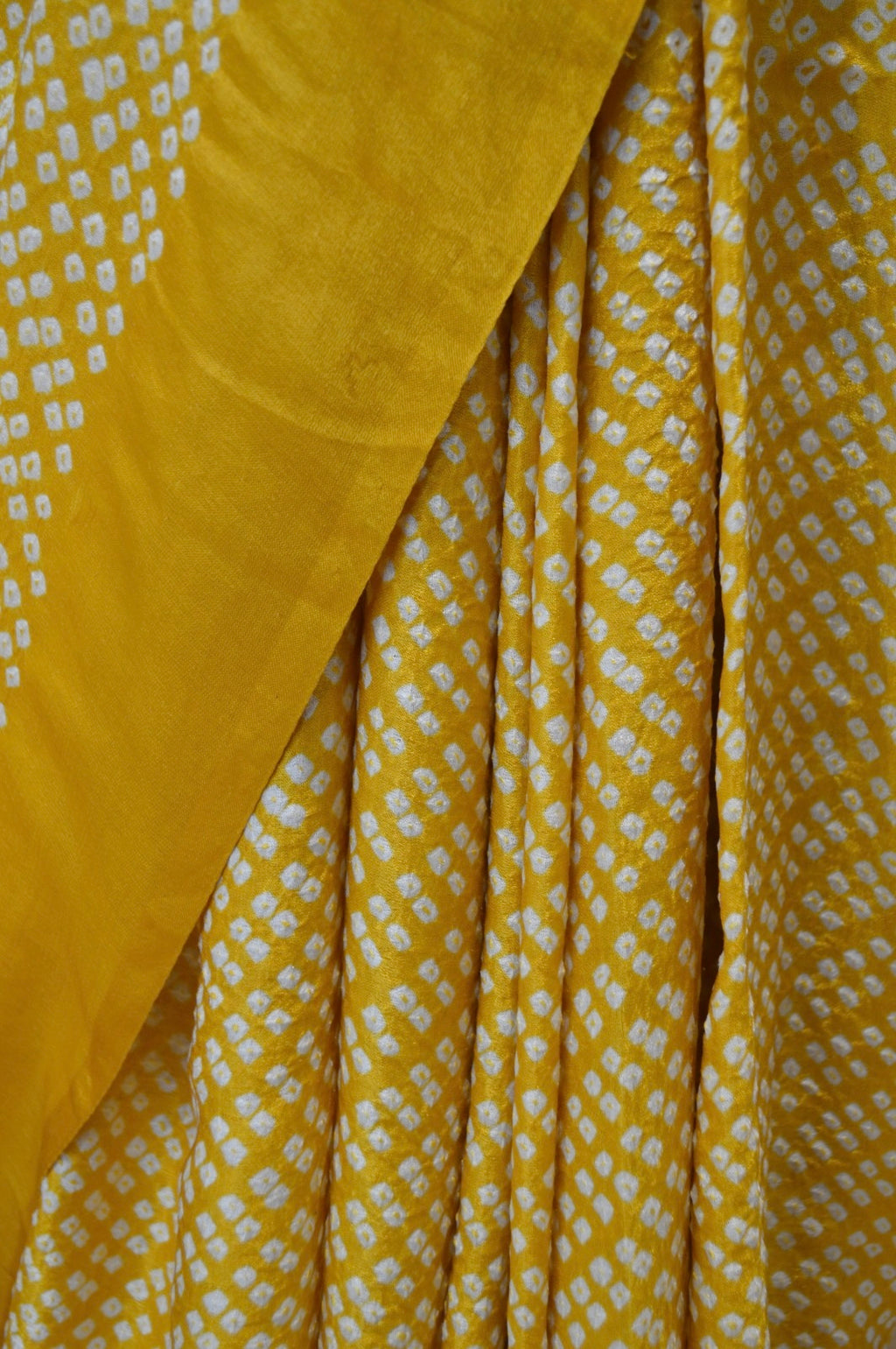 YELLOW ETERNAL DOT SILK BANDHANI SAREE