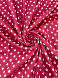 MAGENTA OVERALL DOT COTTON BANDHANI FABRIC