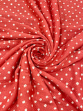 PEACH OVERALL DOT COTTON BANDHANI FABRIC