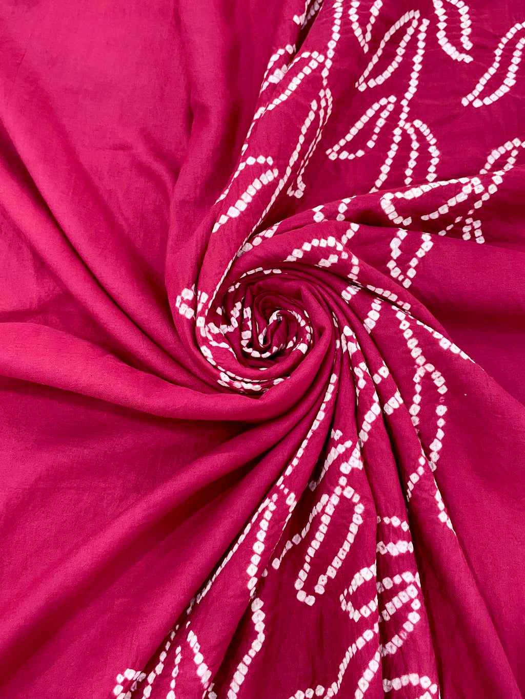 PINK CENTRE PANEL COTTON BANDHANI FABRIC