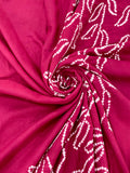 PINK CENTRE PANEL COTTON BANDHANI FABRIC