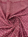 MAUVE OVERALL BORDER DOT COTTON BANDHANI FABRIC
