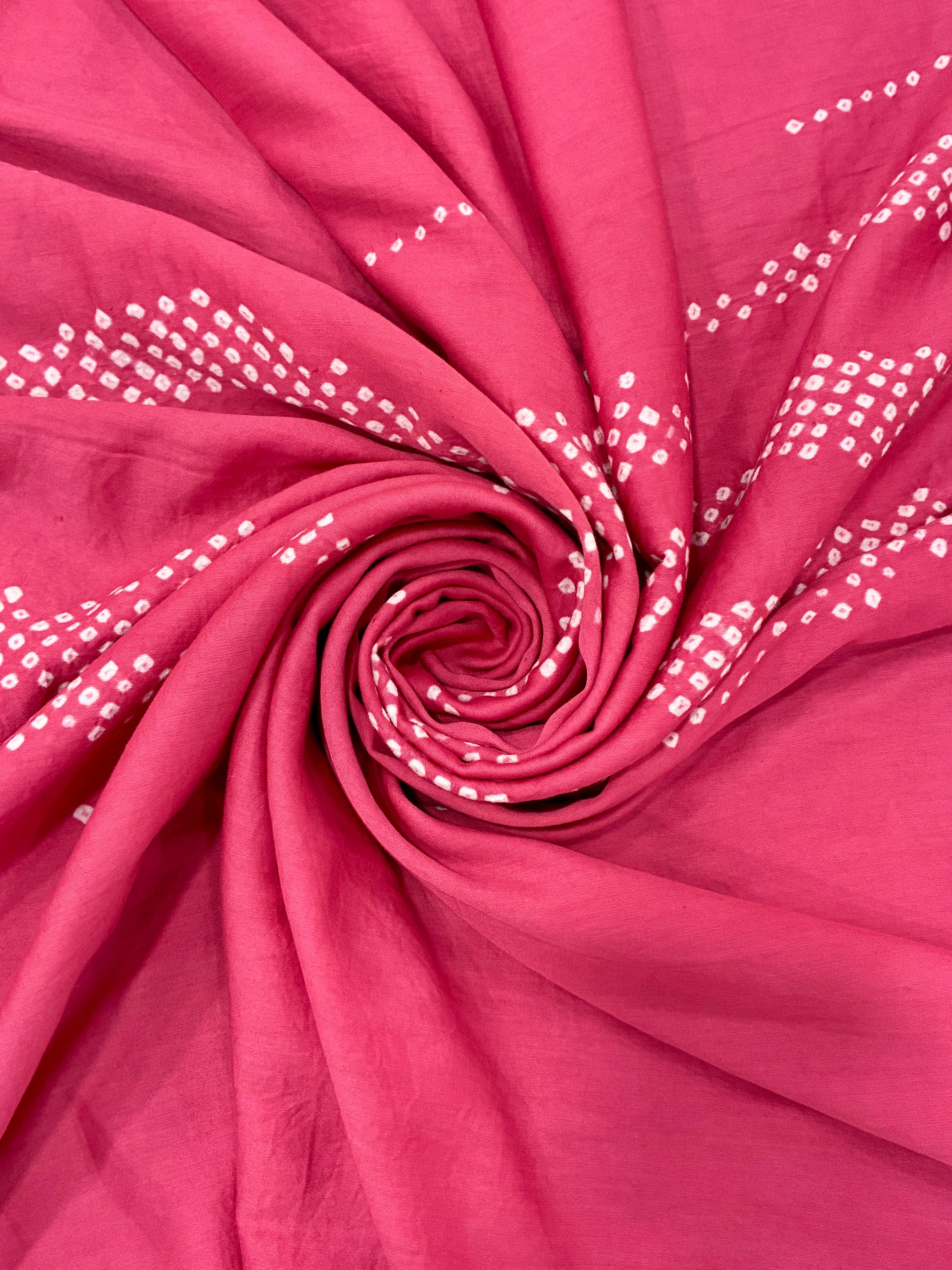 PINK G14 COTTON BANDHANI FABRIC