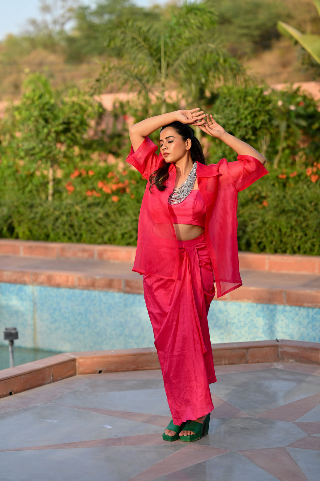 PINK SILK BLOUSE