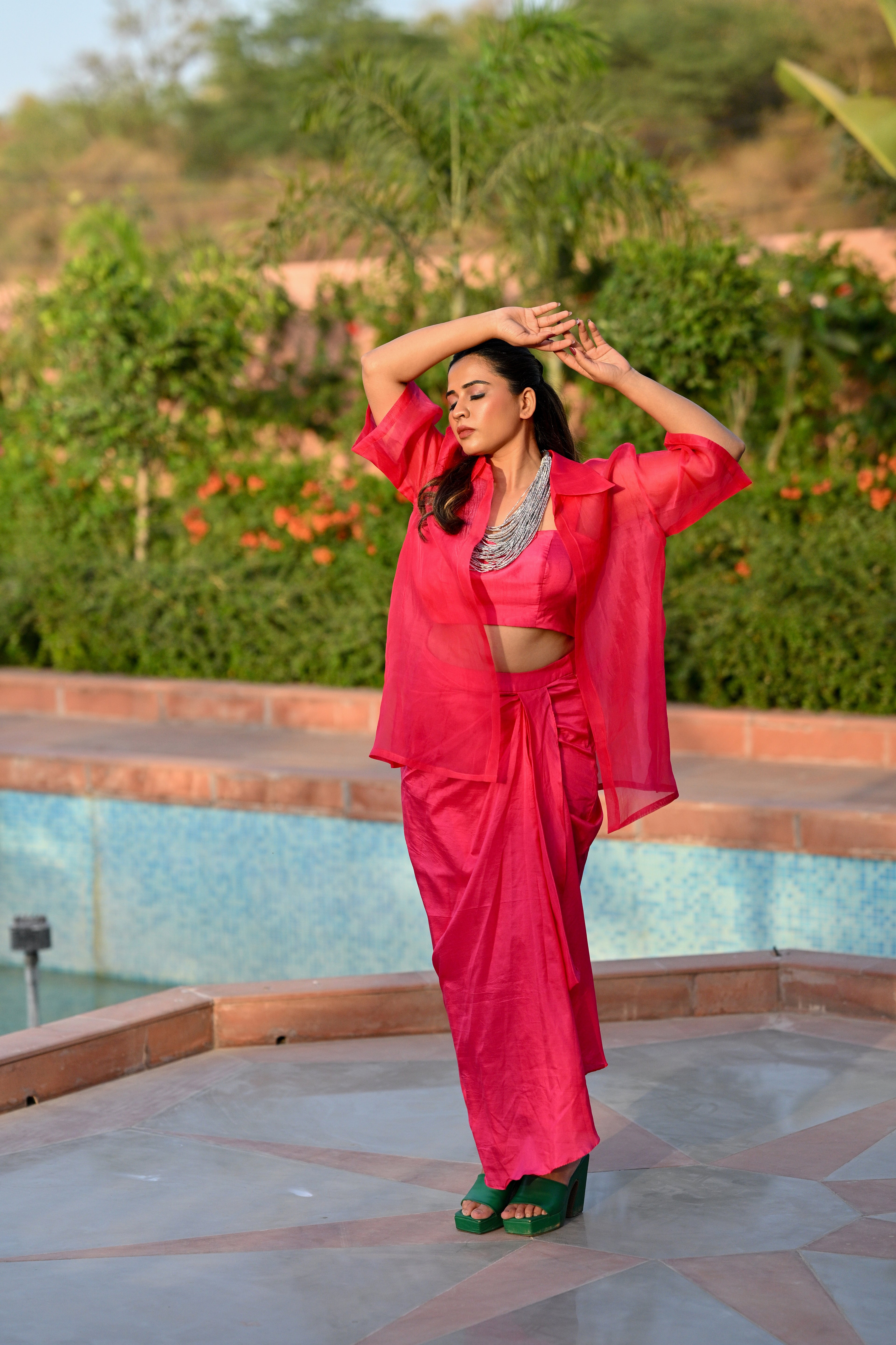 PINK SILK BLOUSE