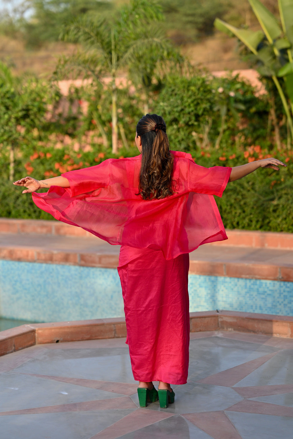 PINK SILK BLOUSE