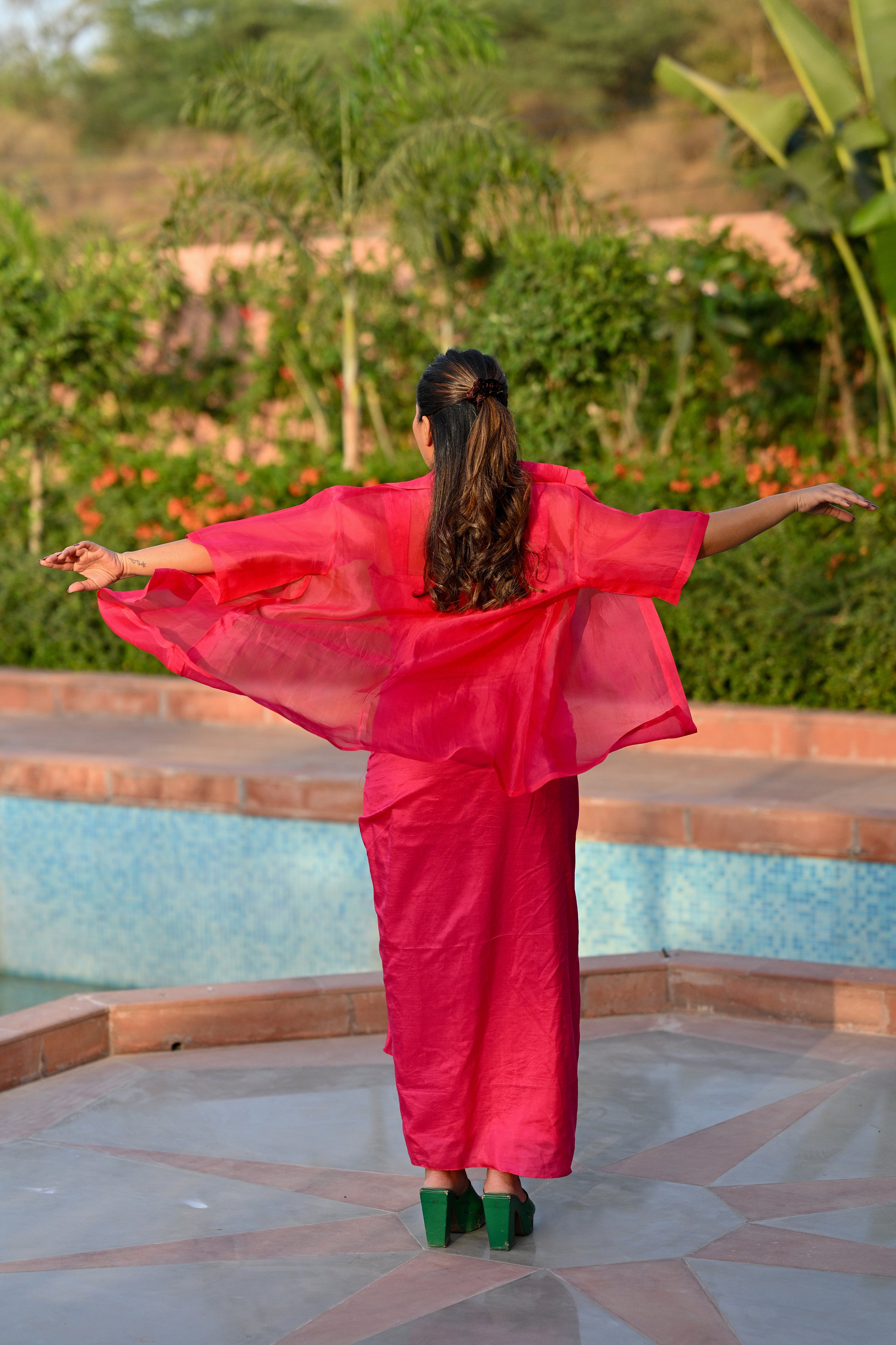 PINK SILK BLOUSE