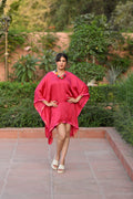 PINK MODAL SILK KAFTAN WITH SILK BORDER
