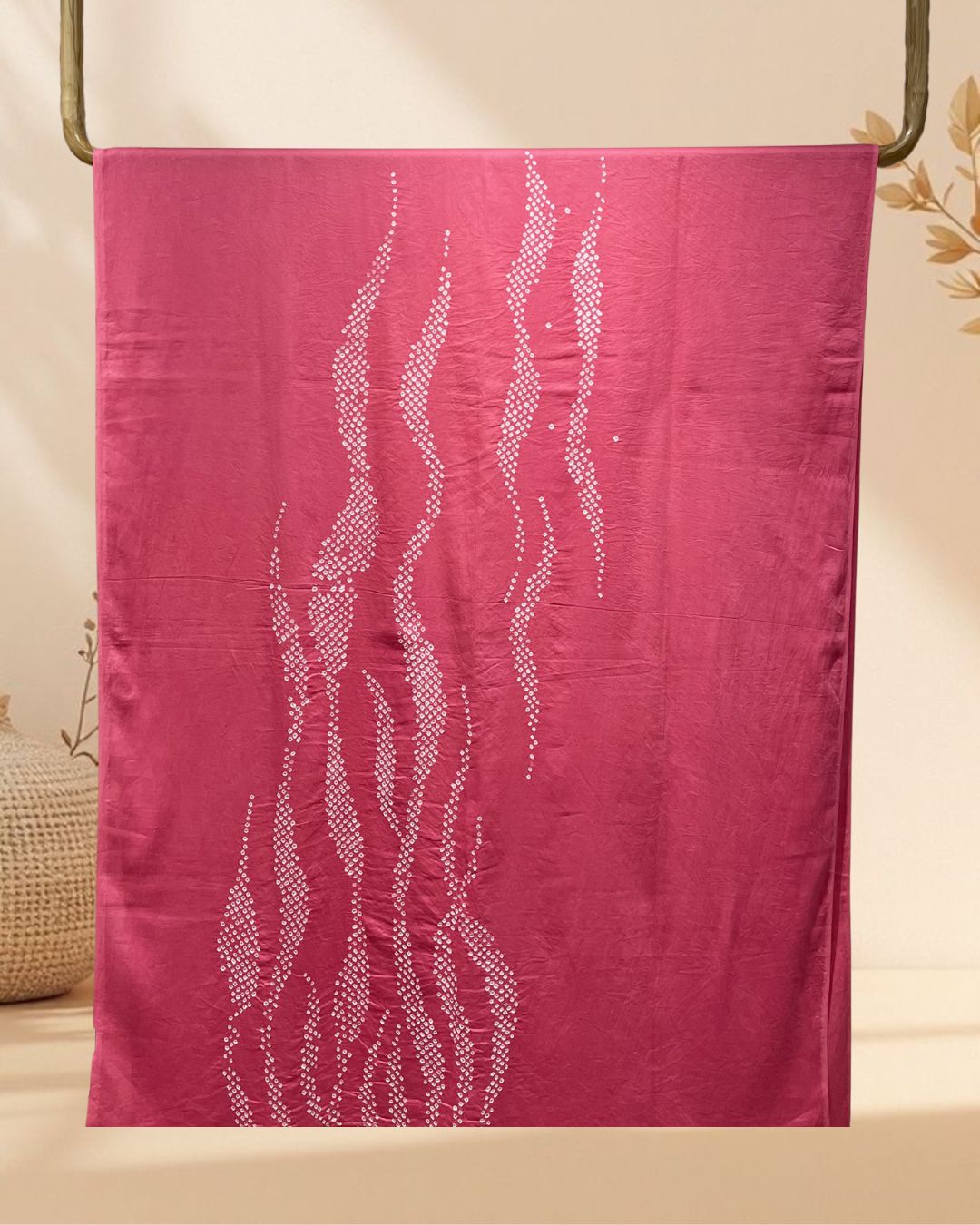 PINK G14 COTTON BANDHANI FABRIC