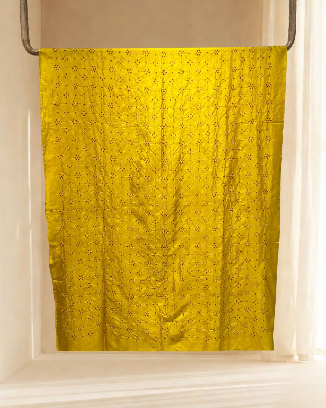 YELLOW ALL OVER BANDHANI SILK BANDHANI