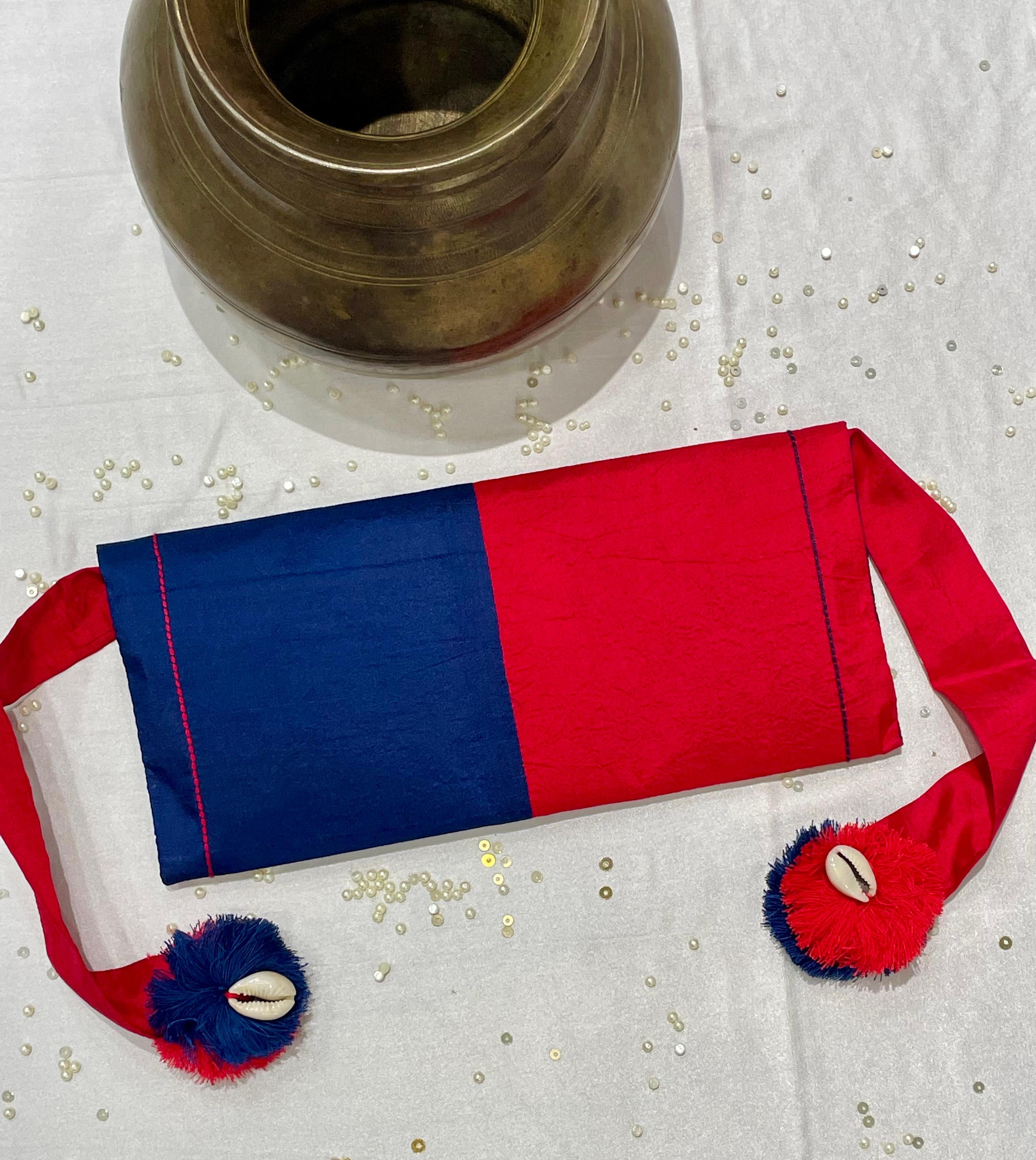 SILK WAIST BAG COMBO WITH HANDMADE TASSELS
