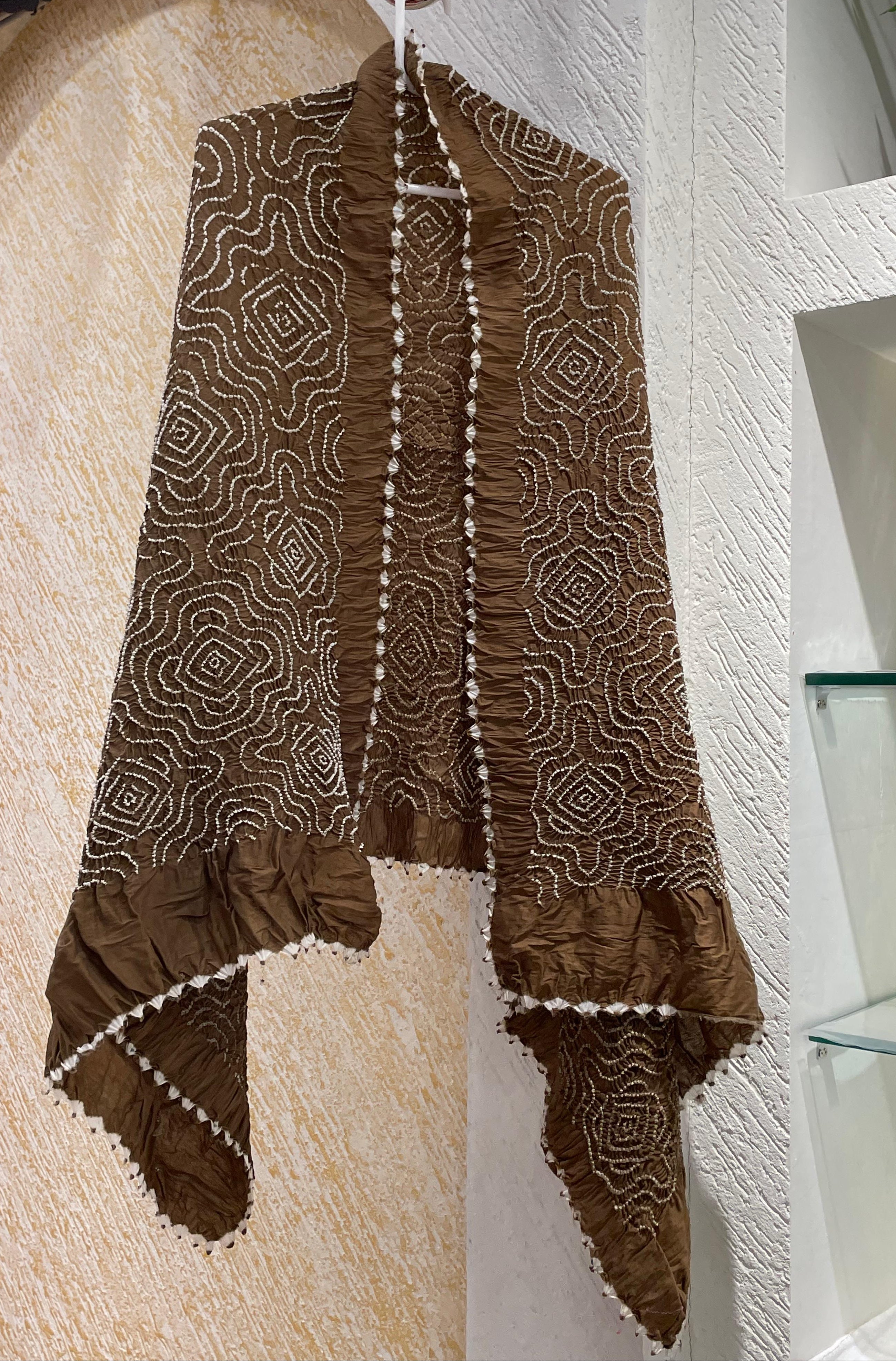 BROWN CHANDERI COTTON DUPATTA