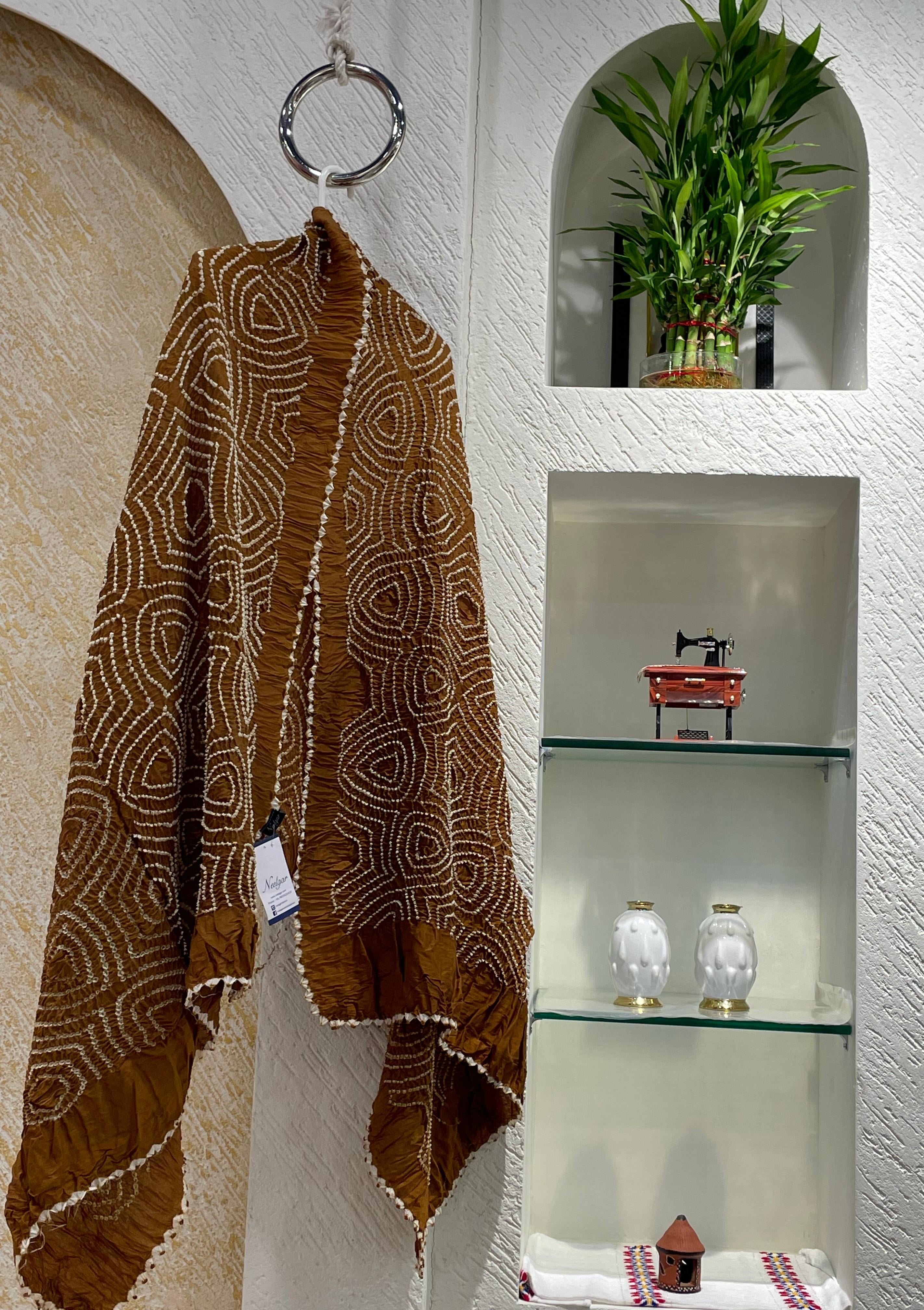 BROWN CHANDERI COTTON DUPATTA