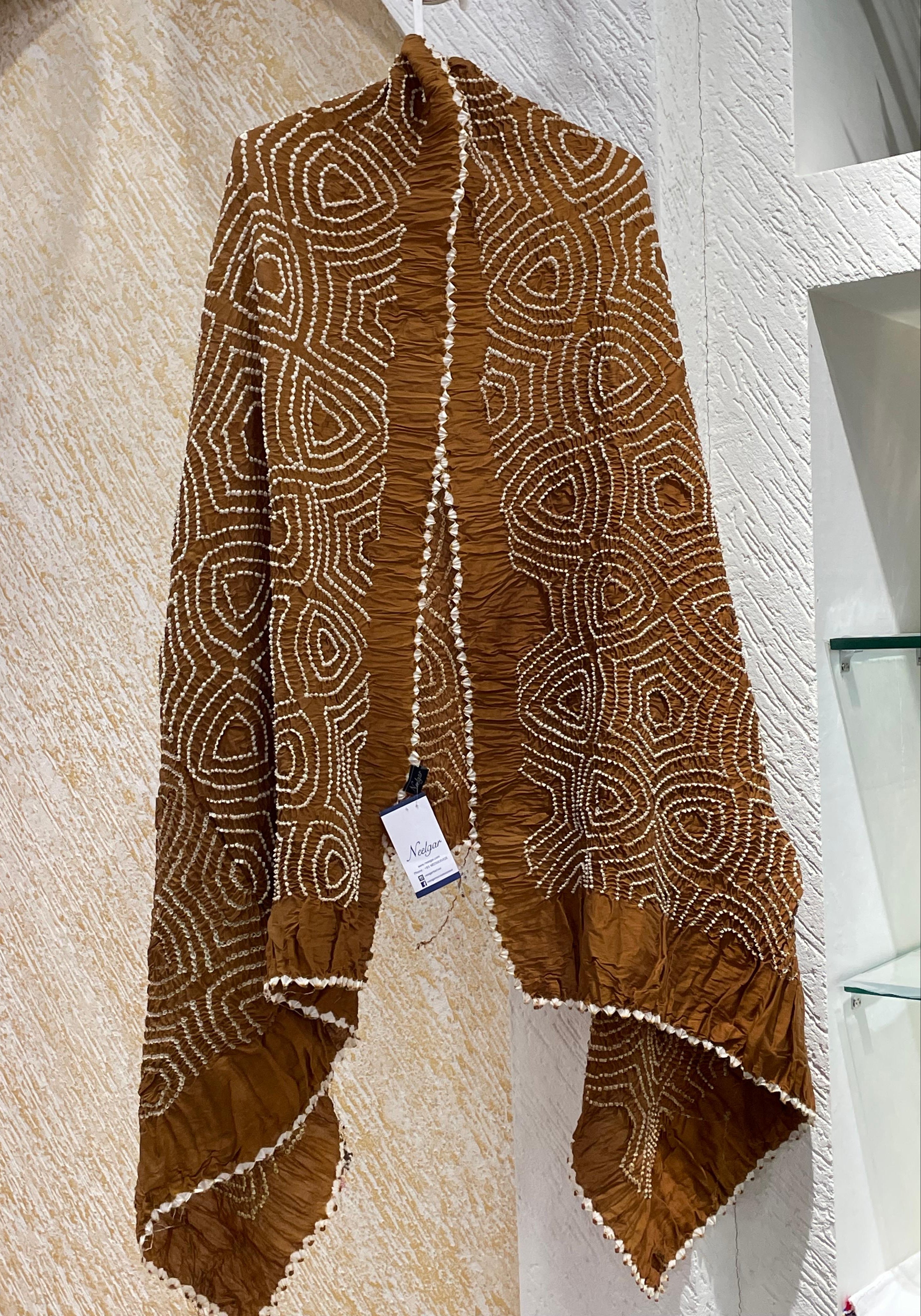 BROWN CHANDERI COTTON DUPATTA
