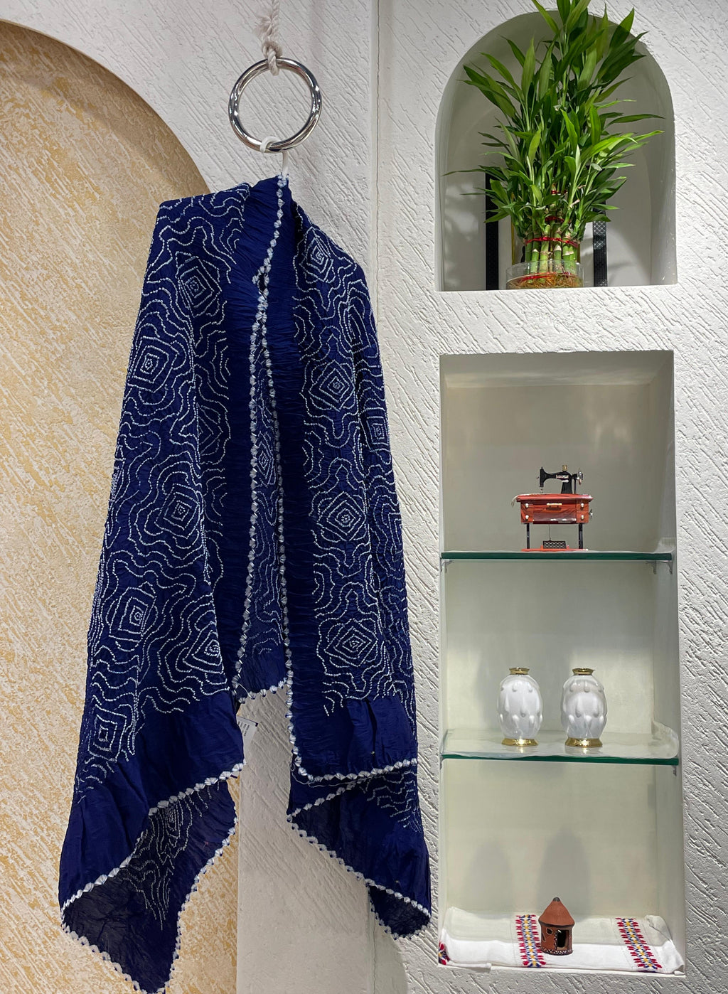 INDIGO BLUE CHANDERI COTTON DUPATTA