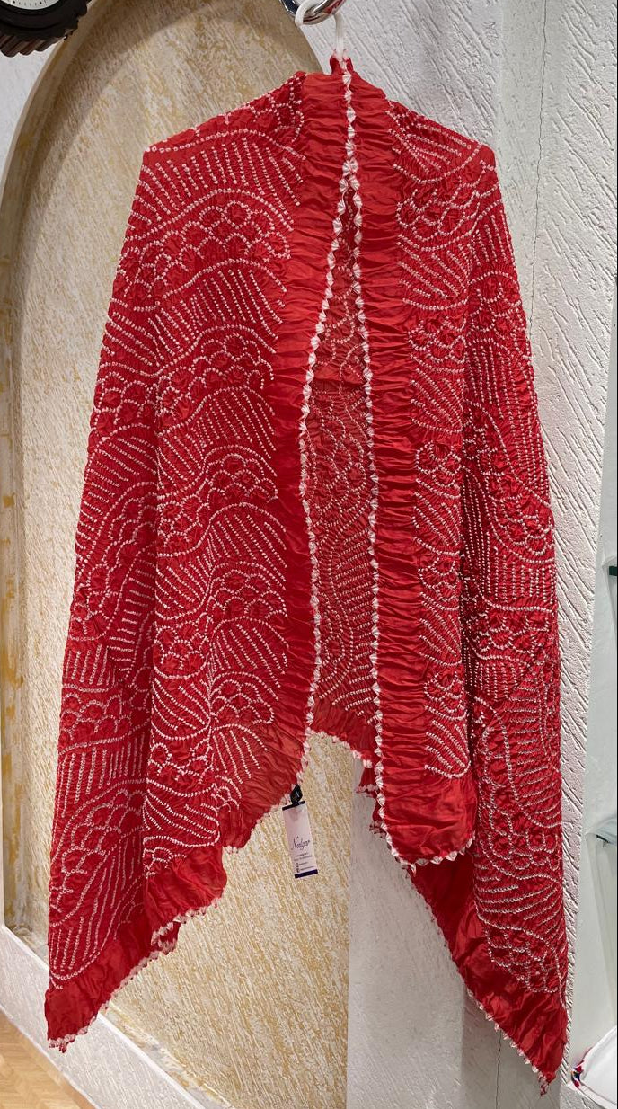 ORANGE CHANDERI COTTON DUPATTA