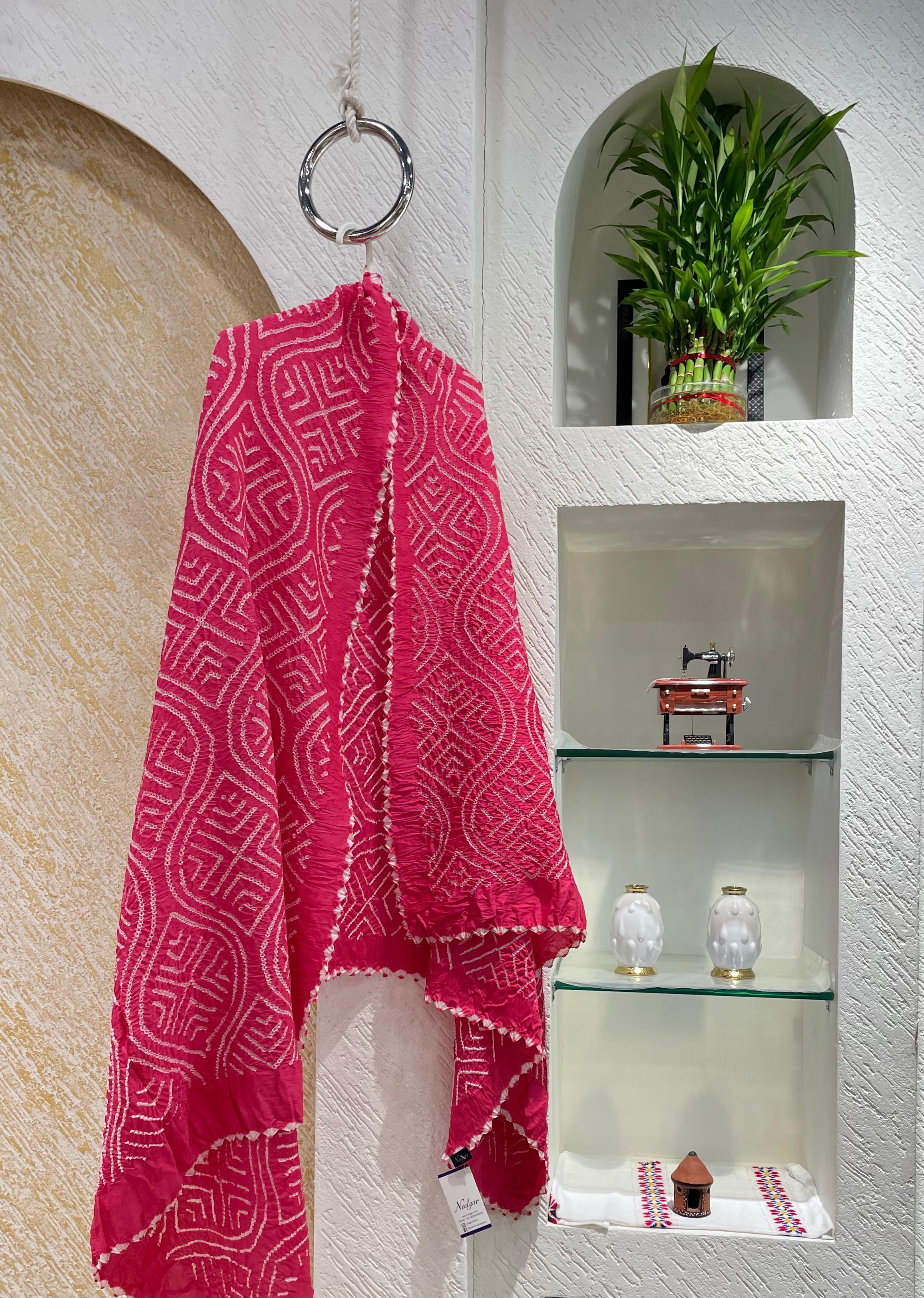 PINK CHANDERI COTTON DUPATTA