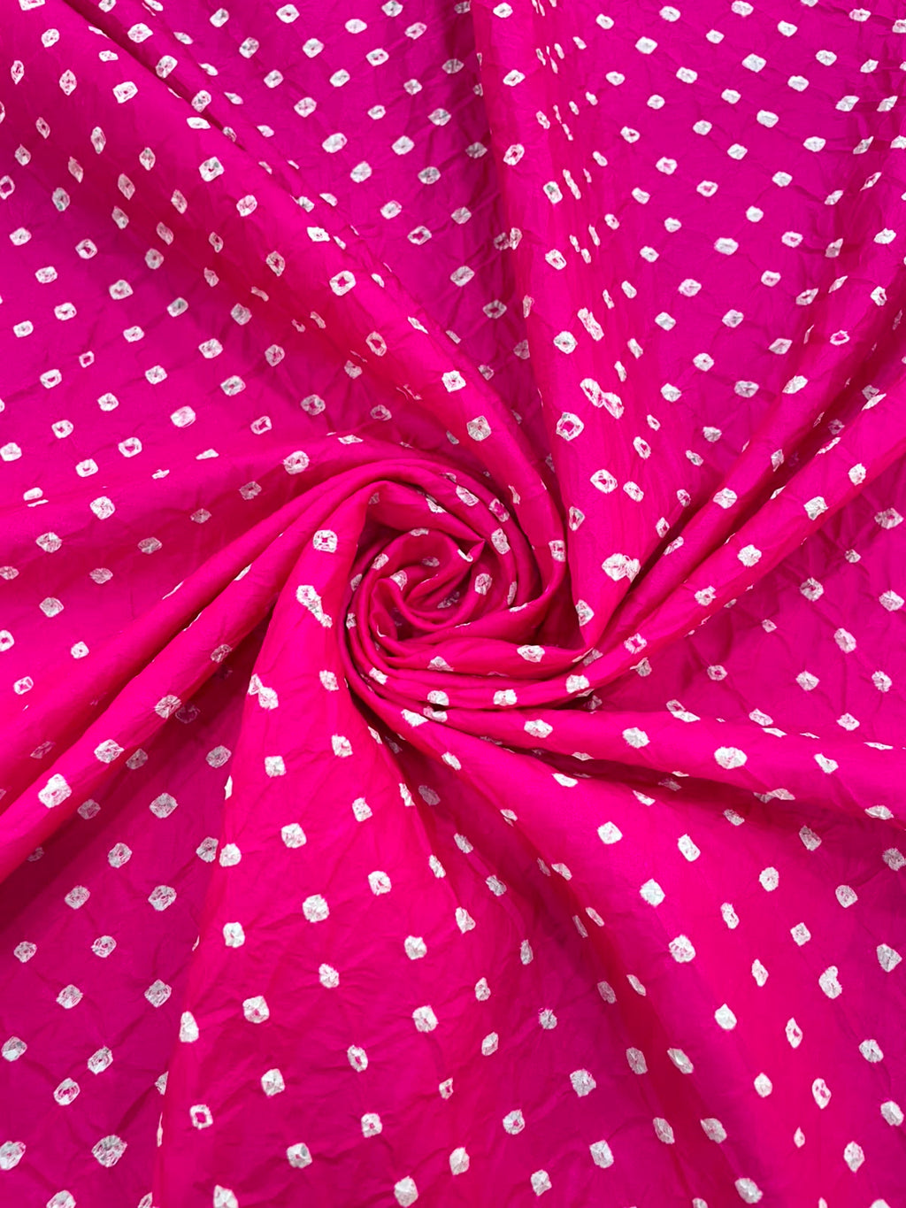 PINK BOARDER ALL OVER FABRIC BANDHANI SILK FABRIC