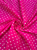 PINK BOARDER ALL OVER FABRIC BANDHANI SILK FABRIC