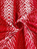 RED SHIBORI SILK FABRIC