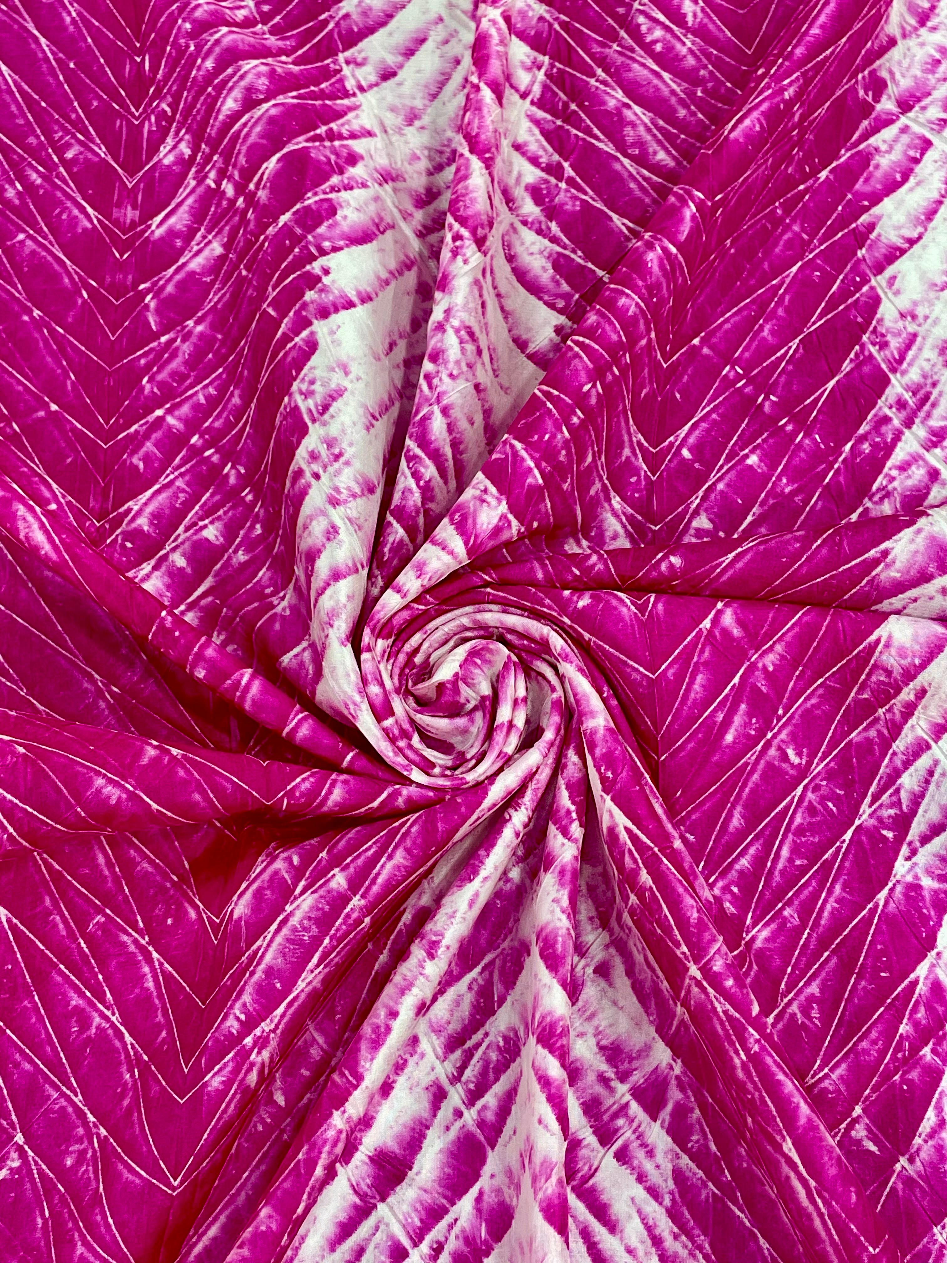PINK SHIBORI SILK FABRIC