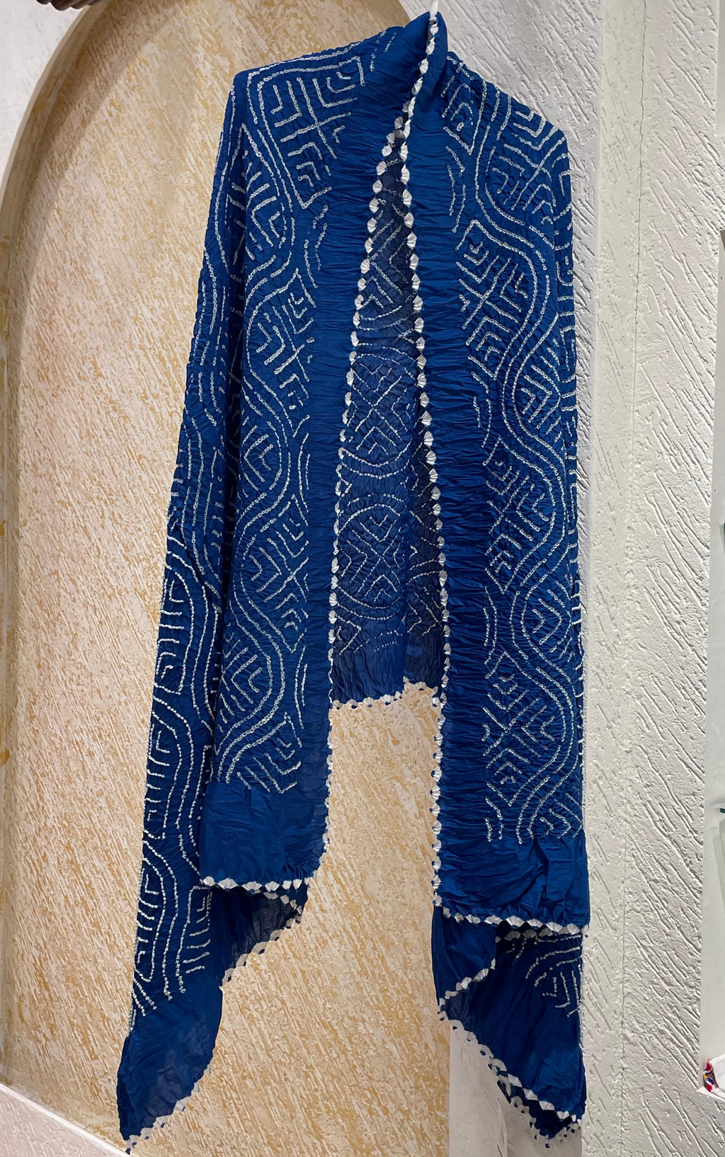 NAVY BLUE CHANDERI COTTON DUPATTA