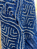 NAVY BLUE CHANDERI COTTON DUPATTA