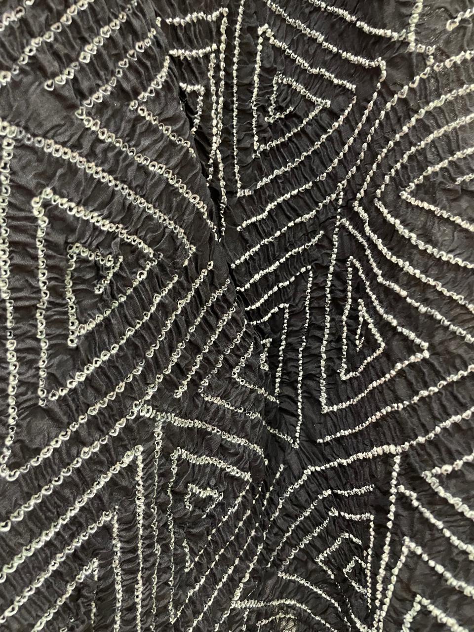 BLACK CHANDERI COTTON DUPATTA